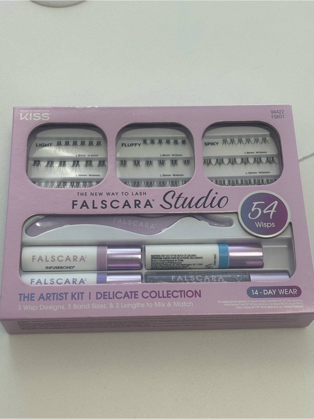 Kiss Falscara Studio Delicate Collection Lashes - Lavender Pink Packaging